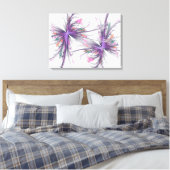 Elegante Butterfliegen Fraktal Wrapped Canvas Leinwanddruck (Insitu (Schlafzimmer))