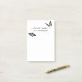 Elegante Butterflies Aesthetiker-Terminierungskart Post-it Klebezettel (Auf Schreibtisch)