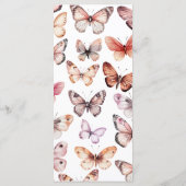 Elegante Butterflies Hochzeit CUSTOM-Party Menükarte (Rückseite)