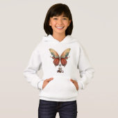 Elegante Butterfly Artwork Hoodie für Kinder (Vorne ganz)