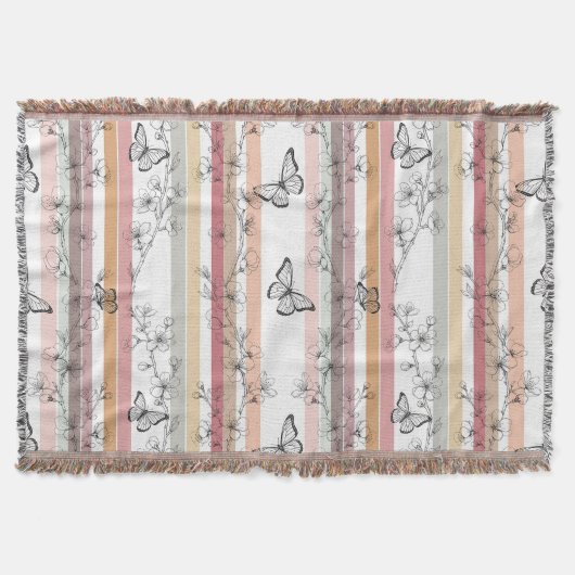 Elegante Butterfly Blossom (10) Decke (Vorderseite)