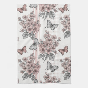 Elegante Butterfly Blossom (1) Geschirrtuch