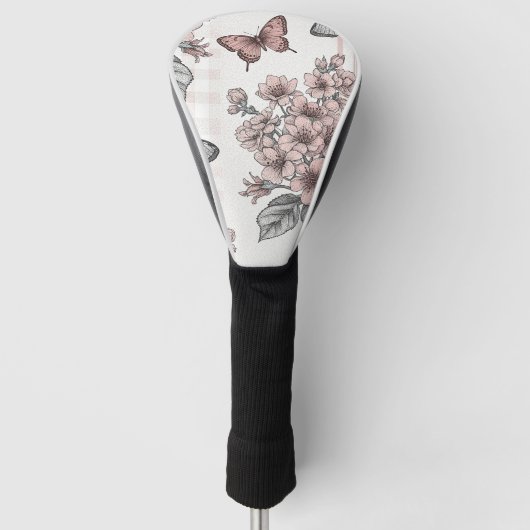 Elegante Butterfly Blossom (1) Golf Headcover (Vorderseite)