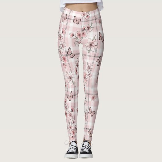 Elegante Butterfly Blossom (2) Leggings (Vorderseite)