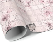 Elegante Butterfly Blossom (4) Geschenkpapier (Rolleneckpunkt)