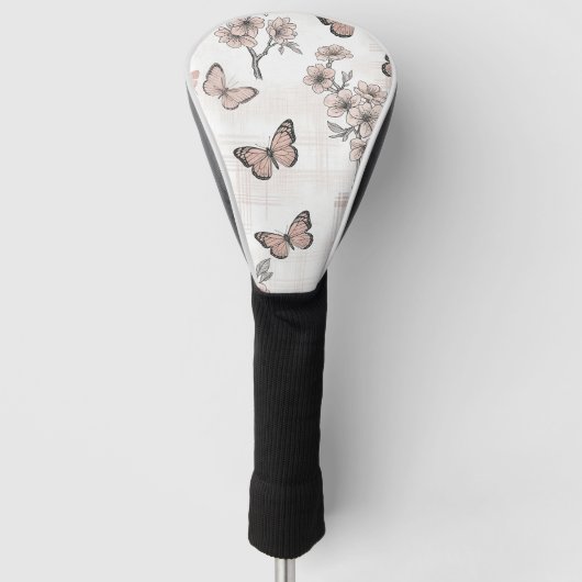 Elegante Butterfly Blossom (4) Golf Headcover (Vorderseite)