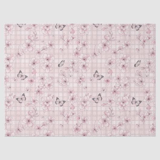 Elegante Butterfly Blossom (4) Seidenpapier (Vorderseite)