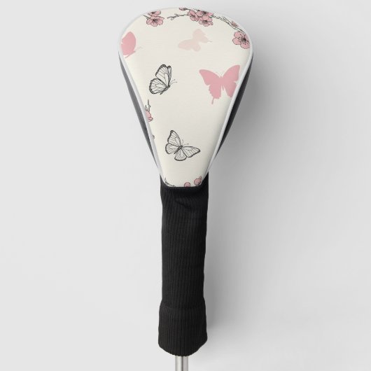 Elegante Butterfly Blossom (6) Golf Headcover (Vorderseite)