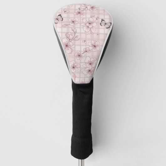 Elegante Butterfly Blossom (7) Golf Headcover (Vorderseite)