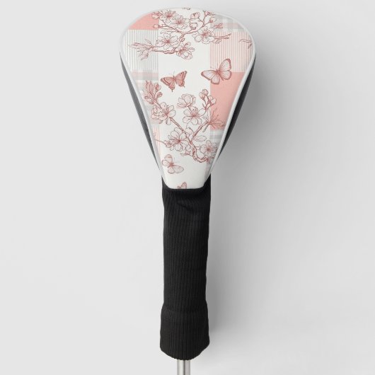 Elegante Butterfly Blossom (9) Golf Headcover (Vorderseite)