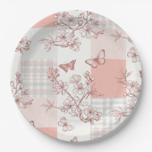 Elegante Butterfly Blossom (9) Pappteller