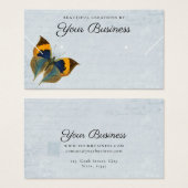 Elegante Butterfly Blue Jewelry Display Card (Vorne & Hinten)