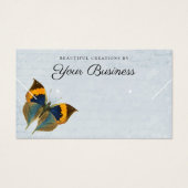 Elegante Butterfly Blue Jewelry Display Card (Vorderseite)