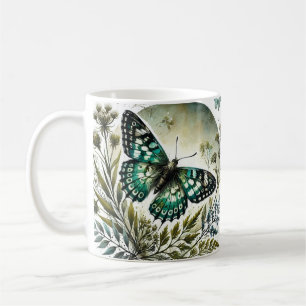 Elegante Butterfly Design Keramik Kaffee Tasse