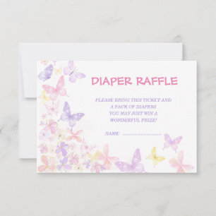Elegante Butterfly Diaper Raffle Baby Dusche