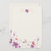 Elegante Butterfly Forest Blank Card Einladung (Vorne/Hinten)