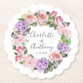 Elegante Butterfly-Frühjahrssonne Untersetzer (Vorderseite)