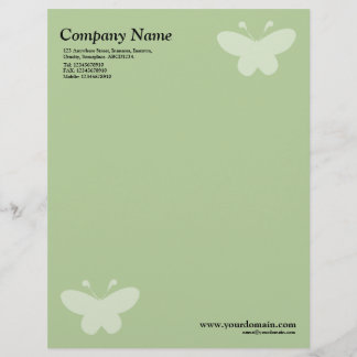 Elegante Butterfly - Green Briefkopf