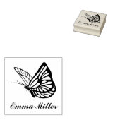 Elegante Butterfly-Individuelle Name-Signatur Gummistempel (Stempel)