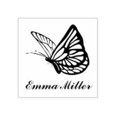 Elegante Butterfly-Individuelle Name-Signatur Gummistempel (Prägung)