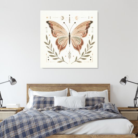 Elegante Butterfly Leinwand Kunst, Dichtung und Mu (Insitu (Schlafzimmer))