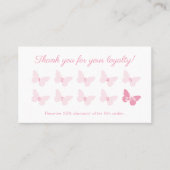 Elegante Butterfly Monogram Girly Niedlich Baby Pi Treuekarte (Vorderseite)