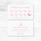 Elegante Butterfly Monogram Girly Niedlich Baby Pi Treuekarte