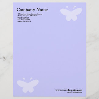Elegante Butterfly Motif - Light Blue Briefkopf