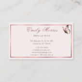 Elegante Butterfly Personalisierte Visitenkarte (Rückseite)