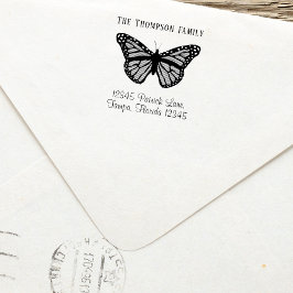 Elegante Butterfly Rücksendeadresse Custom Permastempel