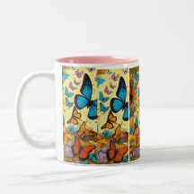 Elegante Butterfly Tee & Kaffee Tasse