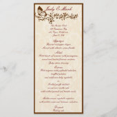 Elegante Butterfly Wedding Menu Card Menükarte (Vorderseite)