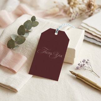 Elegante Cabernet-Burgunder-Hochzeitssuite im mini Geschenkanhänger