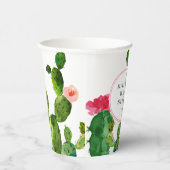 Elegante Cactus Garden Brautparty Paper Cups Pappbecher (Rechts)