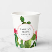 Elegante Cactus Garden Brautparty Paper Cups Pappbecher (Vorderseite)