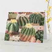Elegante Cactus Illustration Card Karte (Gelbe Blume)