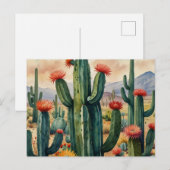 Elegante CACTUS POSTKARTE (Vorne/Hinten)
