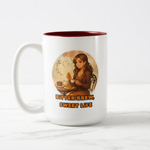 elegante Café-Tasse Zweifarbige Tasse