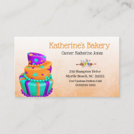 Elegante Cake Bakery Business Cards Visitenkarte