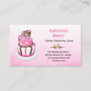 Elegante Cake Bakery Business Cards Visitenkarte