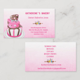 Elegante Cake Bakery Business Cards Visitenkarte