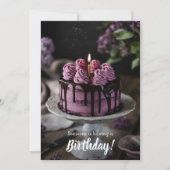 Elegante Cake Birthday Party Einladung (Vorderseite)