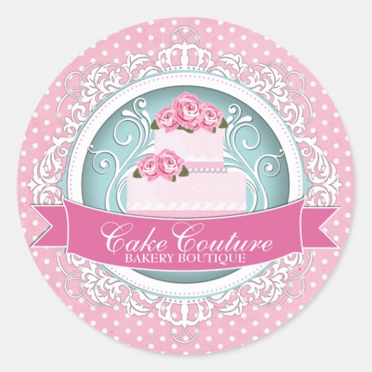 Elegante Cake Box Stickers (Vorderseite)