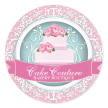 Elegante Cake Box Stickers