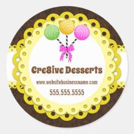 Elegante Cake Pops Bäckerei Packaging Siegel Runder Aufkleber