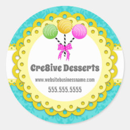 Elegante Cake Pops Bäckerei Packaging Siegel Runder Aufkleber
