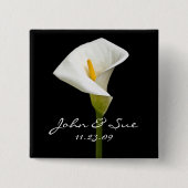 Elegante Cala Lily - Square Button (Vorderseite)