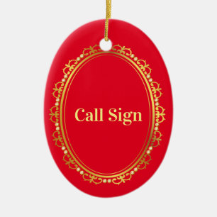 Elegante Call Signature Weihnachtsschmuck