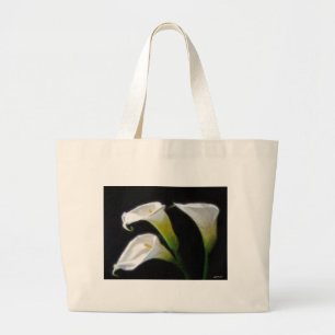 Elegante Calla-Lilien-Blumen 7 Painterly Jumbo Stoffbeutel