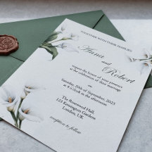 Elegante Calla-Lilien-Einladung – Florales Design
